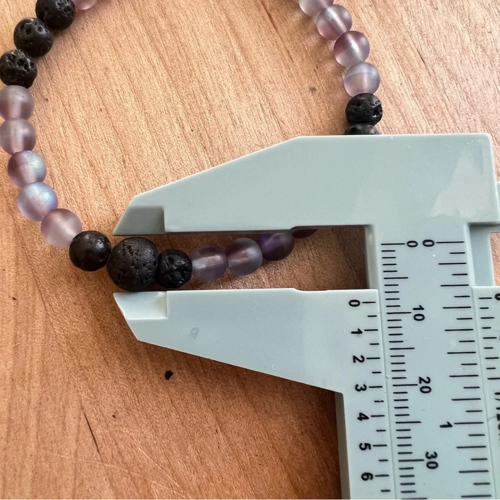 Lavender purple beaded bracelet essential oil diffuser